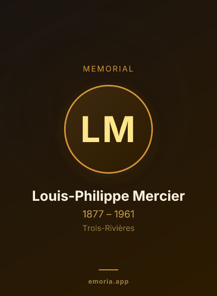 Memorial portrait of Louis-Philippe Mercier