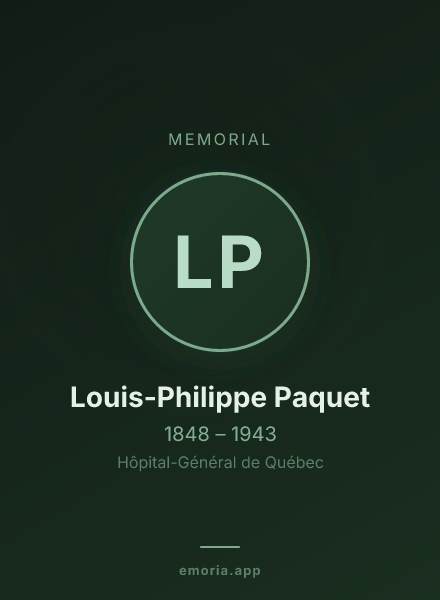 Memorial portrait of Louis-Philippe Paquet