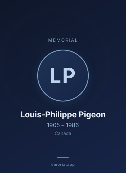 Memorial portrait of Louis-Philippe Pigeon