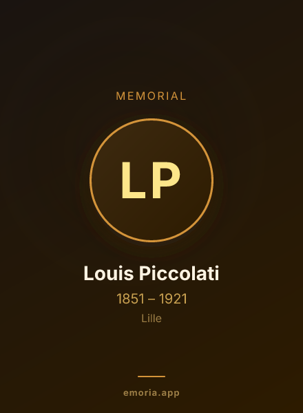 Memorial portrait of Louis Piccolati
