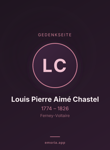 Gedenkportrait von Louis Pierre Aimé Chastel