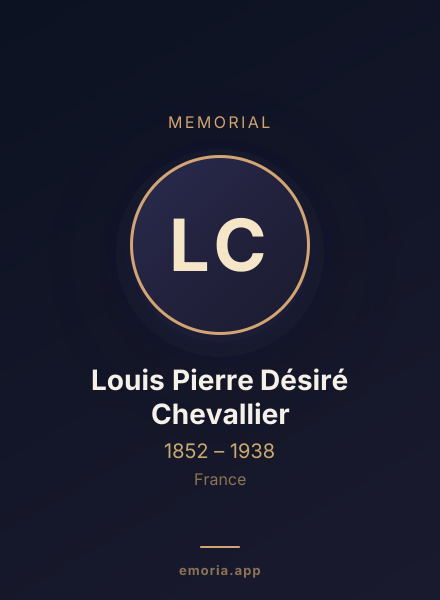 Memorial portrait of Louis Pierre Désiré Chevallier