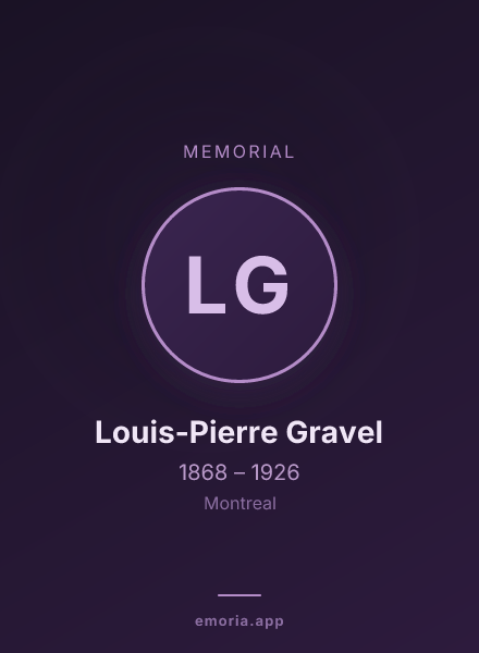 Memorial portrait of Louis-Pierre Gravel