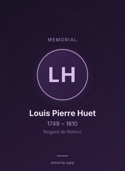 Memorial portrait of Louis Pierre Huet