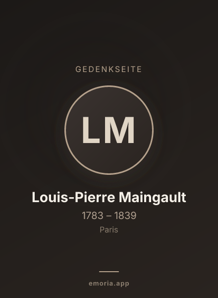 Gedenkportrait von Louis-Pierre Maingault