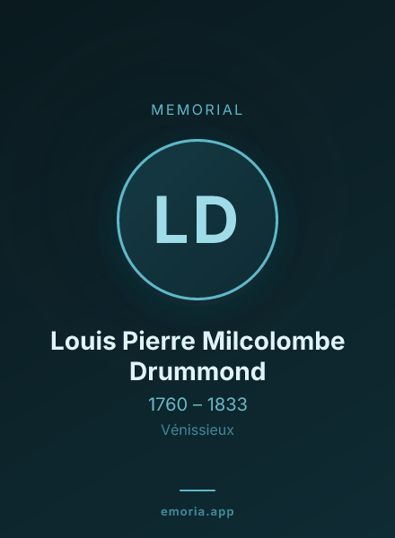 Memorial portrait of Louis Pierre Milcolombe Drummond