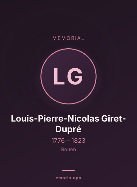 Memorial portrait of Louis-Pierre-Nicolas Giret-Dupré