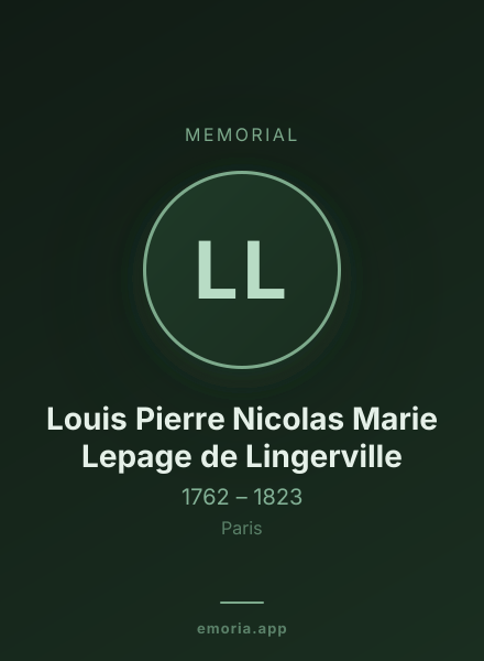 Memorial portrait of Louis Pierre Nicolas Marie Lepage de Lingerville