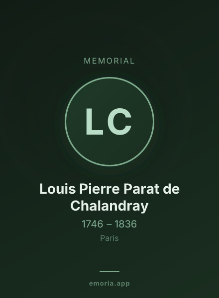 Memorial portrait of Louis Pierre Parat de Chalandray