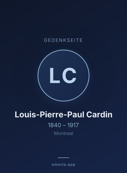 Gedenkportrait von Louis-Pierre-Paul Cardin