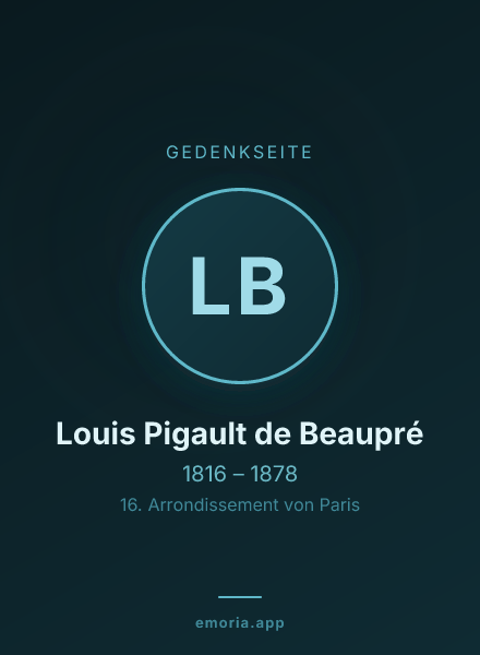 Gedenkportrait von Louis Pigault de Beaupré
