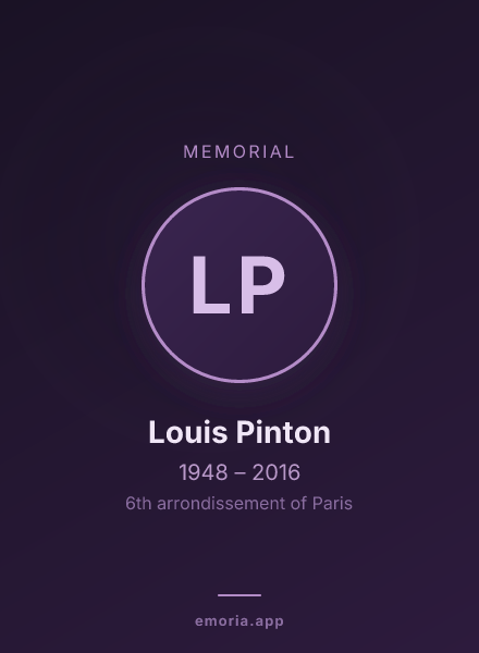 Memorial portrait of Louis Pinton