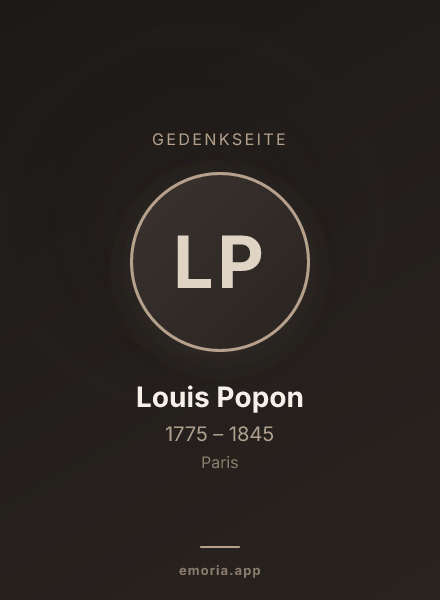Gedenkportrait von Louis Popon