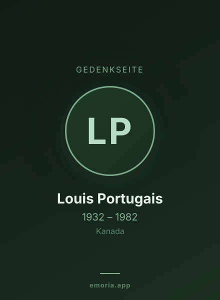 Gedenkportrait von Louis Portugais