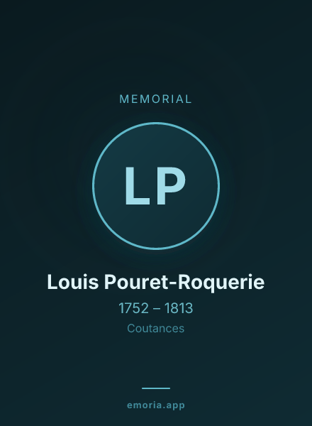 Memorial portrait of Louis Pouret-Roquerie