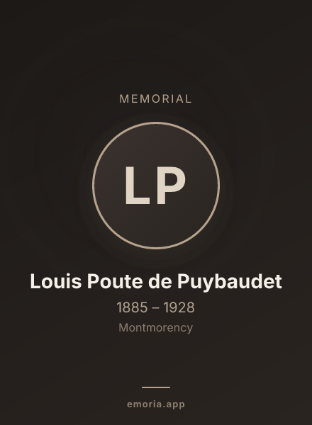 Memorial portrait of Louis Poute de Puybaudet