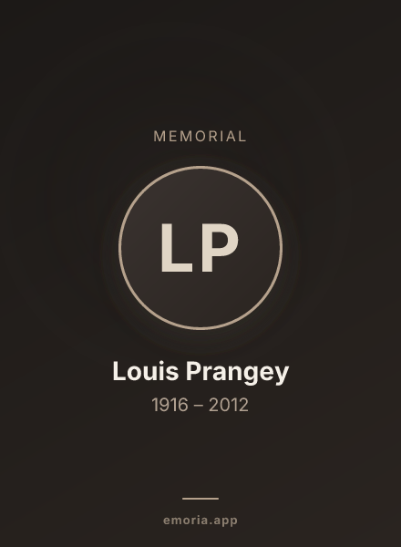 Memorial portrait of Louis Prangey