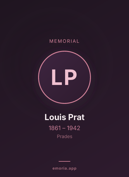 Memorial portrait of Louis Prat