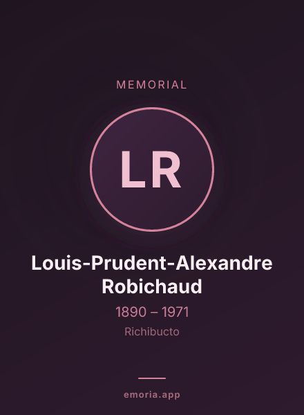 Memorial portrait of Louis-Prudent-Alexandre Robichaud