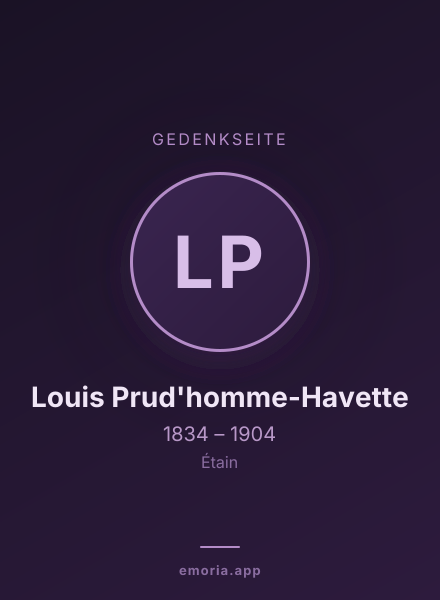 Gedenkportrait von Louis Prud'homme-Havette