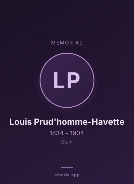Memorial portrait of Louis Prud'homme-Havette