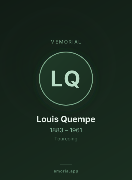 Memorial portrait of Louis Quempe