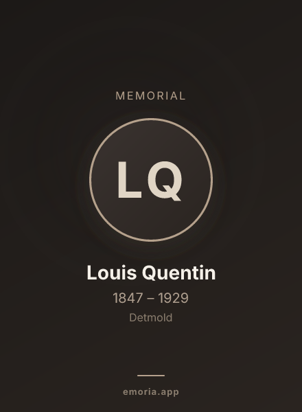 Memorial portrait of Louis Quentin
