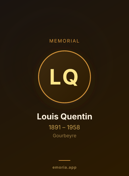Memorial portrait of Louis Quentin