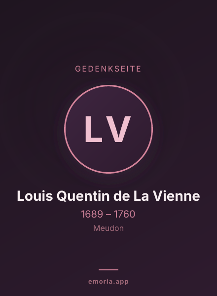 Gedenkportrait von Louis Quentin de La Vienne