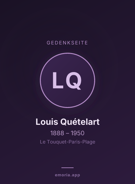 Gedenkportrait von Louis Quételart