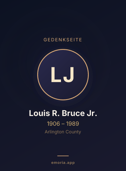 Gedenkportrait von Louis R. Bruce Jr.