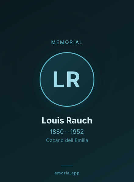 Memorial portrait of Louis Rauch