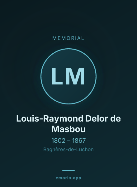 Memorial portrait of Louis-Raymond Delor de Masbou