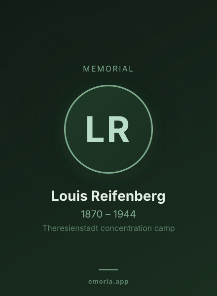 Memorial portrait of Louis Reifenberg