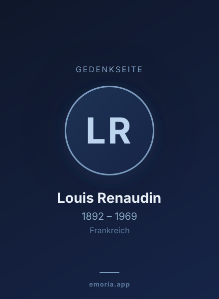 Gedenkportrait von Louis Renaudin