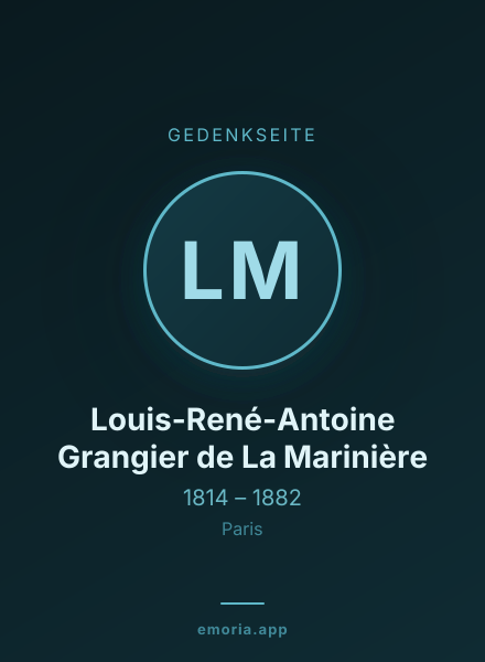 Gedenkportrait von Louis-René-Antoine Grangier de La Marinière