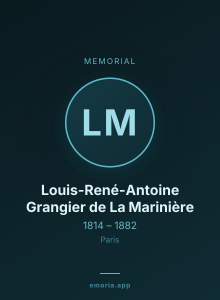 Memorial portrait of Louis-René-Antoine Grangier de La Marinière