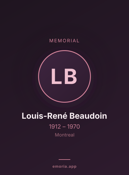 Memorial portrait of Louis-René Beaudoin