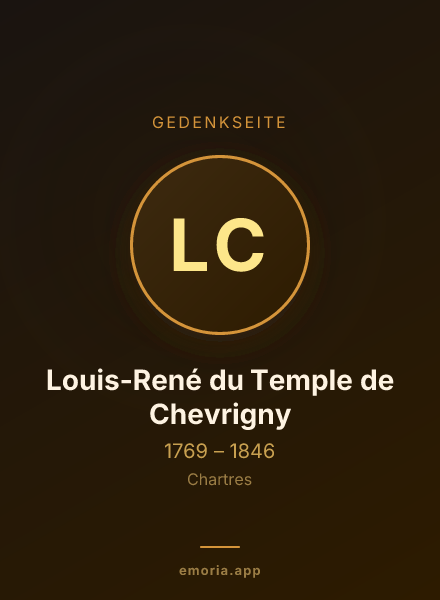 Gedenkportrait von Louis-René du Temple de Chevrigny
