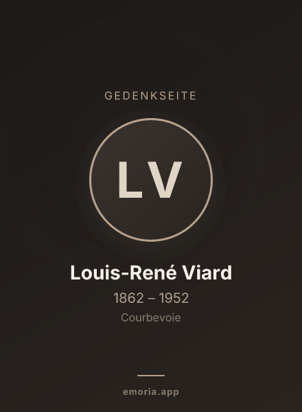 Gedenkportrait von Louis-René Viard
