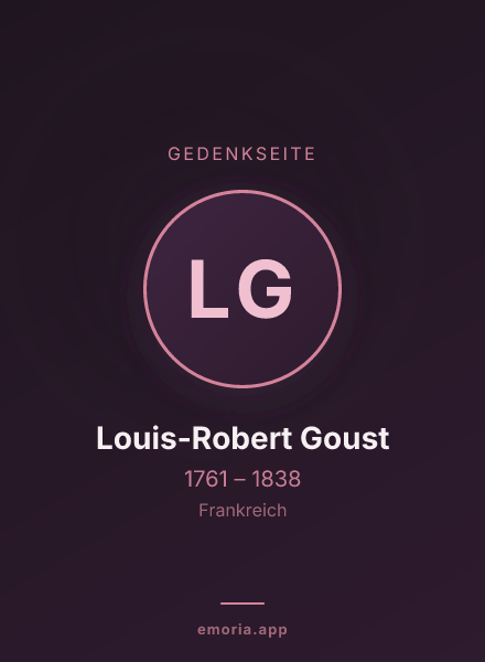 Gedenkportrait von Louis-Robert Goust