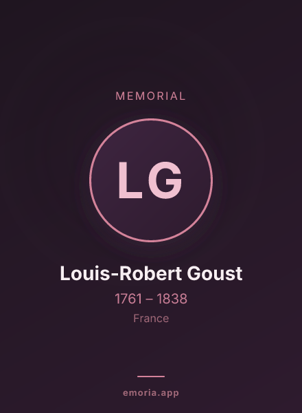 Memorial portrait of Louis-Robert Goust