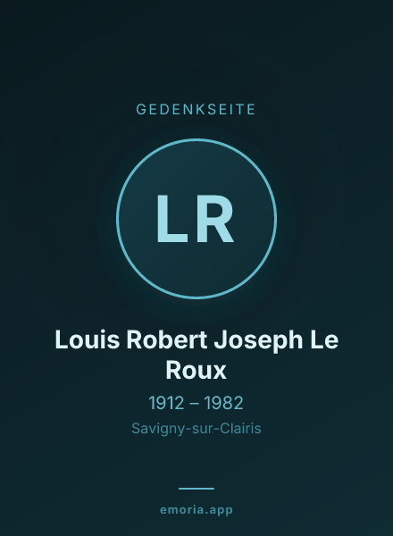 Gedenkportrait von Louis Robert Joseph Le Roux