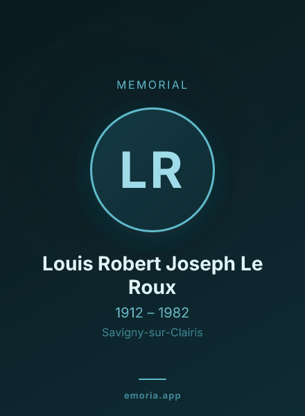 Memorial portrait of Louis Robert Joseph Le Roux