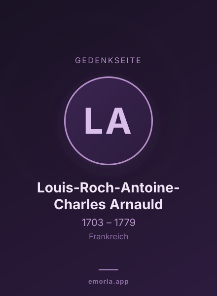 Gedenkportrait von Louis-Roch-Antoine-Charles Arnauld