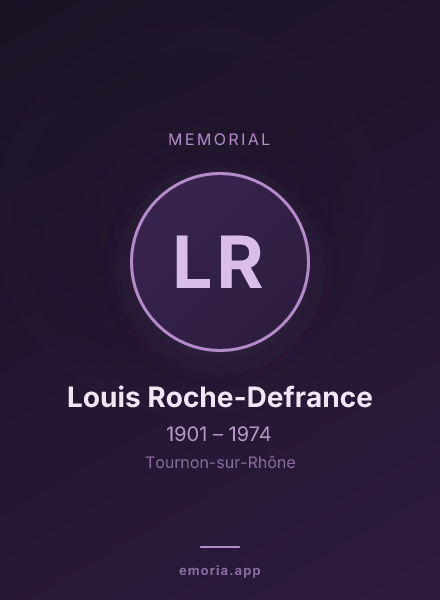 Memorial portrait of Louis Roche-Defrance