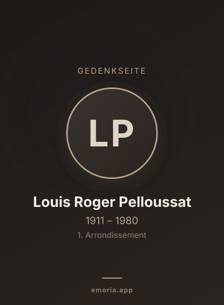 Gedenkportrait von Louis Roger Pelloussat