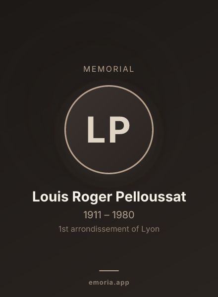 Memorial portrait of Louis Roger Pelloussat