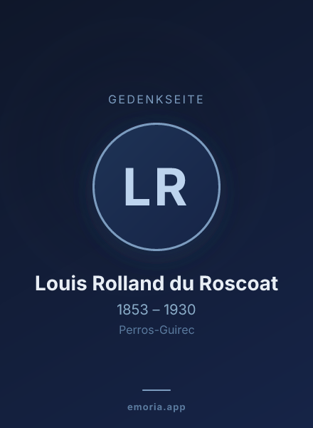 Gedenkportrait von Louis Rolland du Roscoat