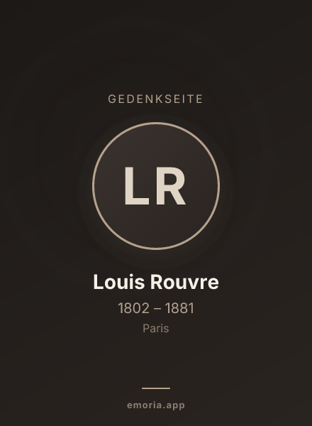 Gedenkportrait von Louis Rouvre